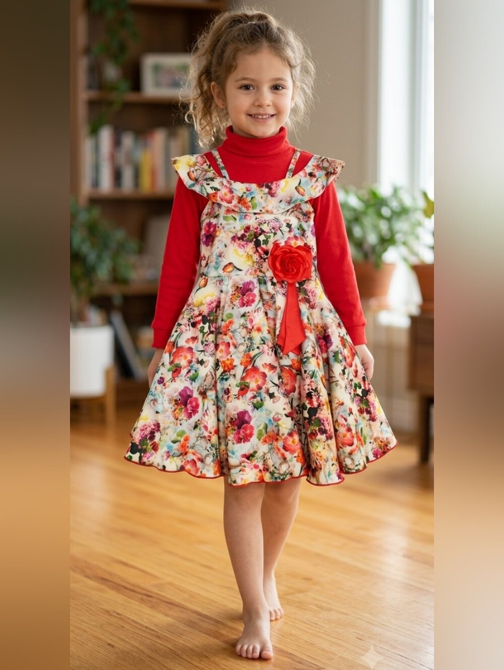 FALL SPECIAL Flower dress set for girls age ( 6/7)